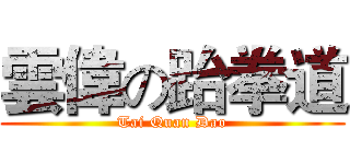 雲偉の跆拳道 (Tai Quan Dao)