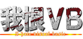 我恨ＶＢ (I hate visual basic)