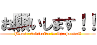 お願いします！！ (Please subscribe to my channel!)