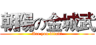 朝陽の金城武 (Are you blind？)