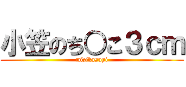 小笠のち○こ３ｃｍ (mizikasugi)