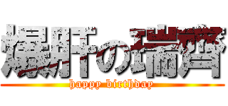 爆肝の瑞齊 (happy birthday)