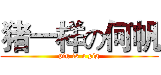 猪一样の何帆 (pig is a pig)