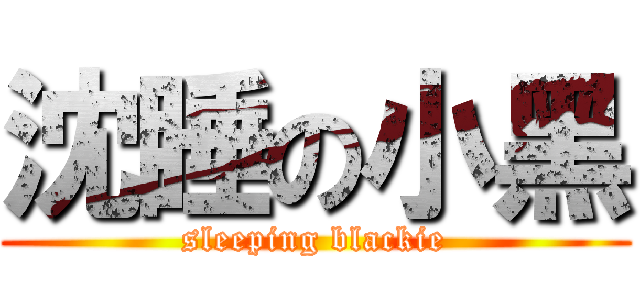 沈睡の小黑 (sleeping blackie)