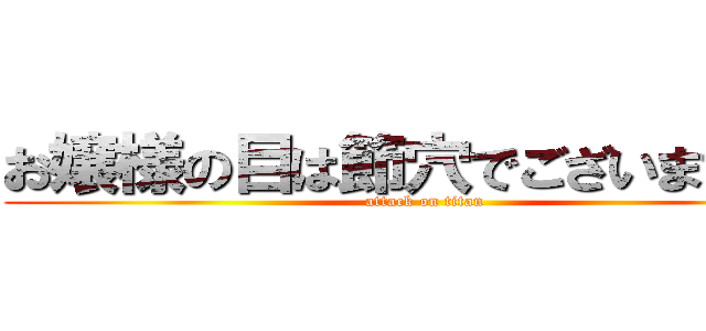 お嬢様の目は節穴でございますか？ (attack on titan)