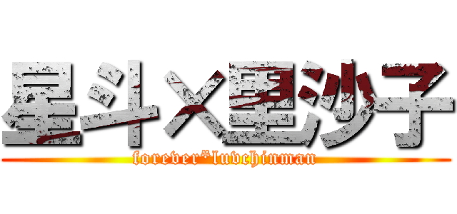 星斗×里沙子 (forever*luvchinman)