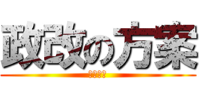 政改の方案 (學民思潮)