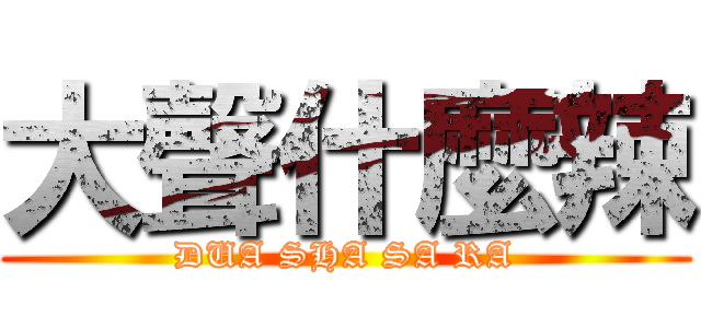 大聲什麼辣 (DUA SHA SA RA)