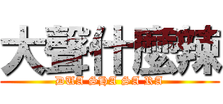 大聲什麼辣 (DUA SHA SA RA)