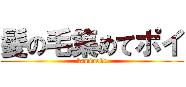 髪の毛集めてポイ (kaminoke)