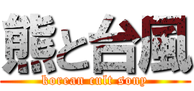 熊と台風 (korean cult sony)