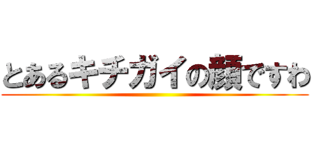 とあるキチガイの顔ですわ ()