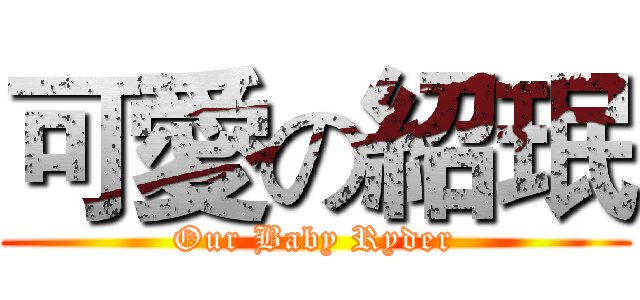 可愛の紹珉 (Our Baby Ryder)