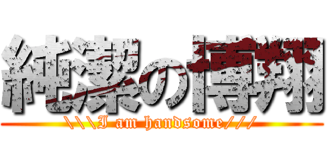 純潔の博翔 (\\\\\\I am handsome///)