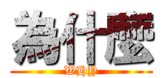 為什麼 (WHY)