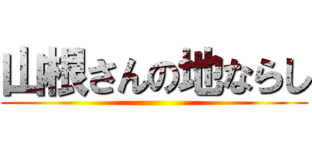 山根さんの地ならし ()