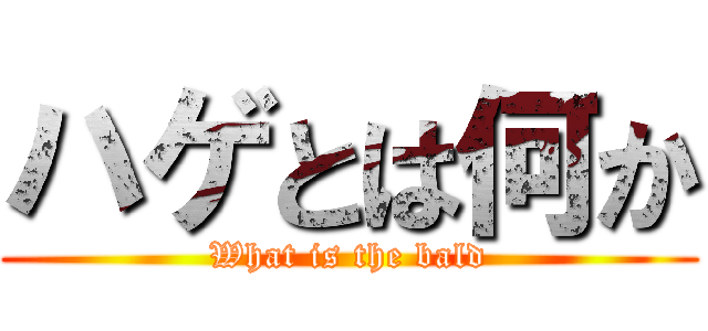ハゲとは何か (What is the bald)