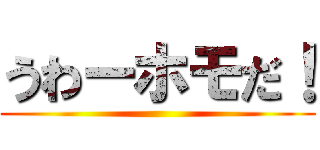 うわーホモだ！ ()