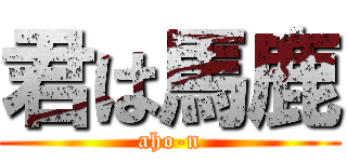 君は馬鹿 (aho-n)