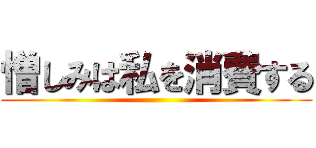 憎しみは私を消費する ()