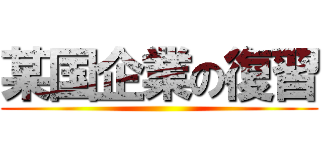 某国企業の復習 ()