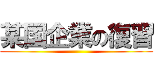 某国企業の復習 ()