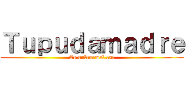 Ｔｕｐｕｄａｍａｄｒｅ (Es subnormal.exe)