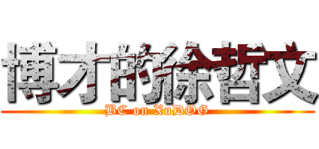 博才的徐哲文 (BC on XuDOG)
