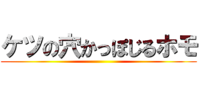 ケツの穴かっぽじるホモ ()