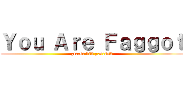 Ｙｏｕ Ａｒｅ Ｆａｇｇｏｔ (please kill yourself)