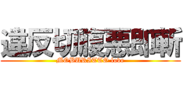 違反切腹悪即斬 (MOBURITTO love)
