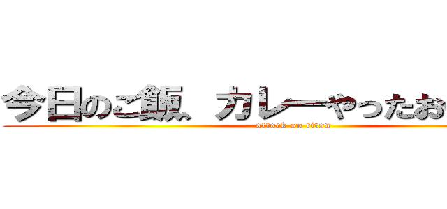 今日のご飯、カレーやったおいしかった (attack on titan)