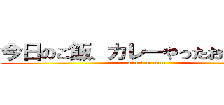 今日のご飯、カレーやったおいしかった (attack on titan)