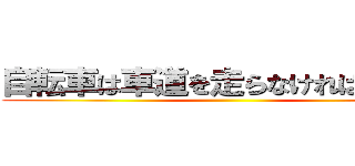 自転車は車道を走らなければならない ()