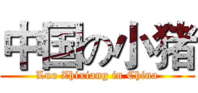 中国の小猪 (Luo Zhixiang in China)
