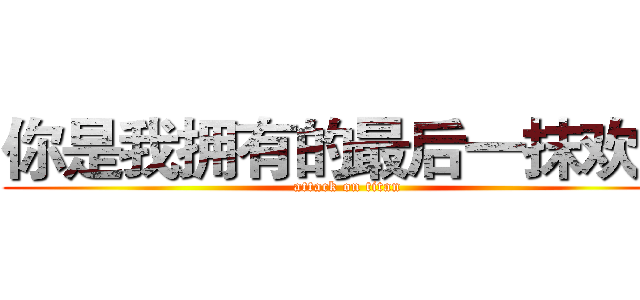 你是我拥有的最后一抹欢笑 (attack on titan)