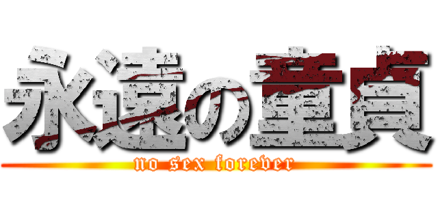 永遠の童貞 (no sex forever)