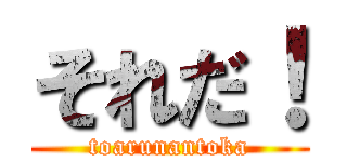 それだ！ (toarunantoka)