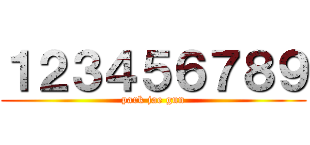 １２３４５６７８９ (park jae gun)