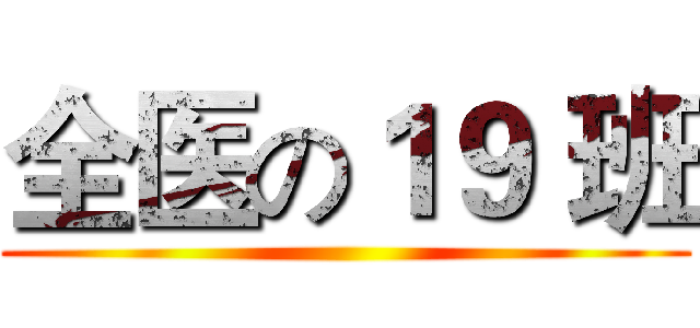 全医の１９ 班 ()