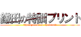 鎌田の特訓プリント (～Haruyasumi no shukudai～)