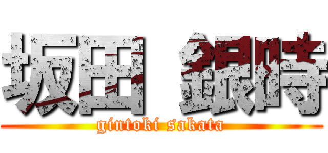 坂田 銀時 (gintoki sakata)