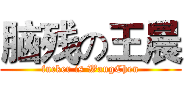 脑残の王晨 (fucker is WangChen)