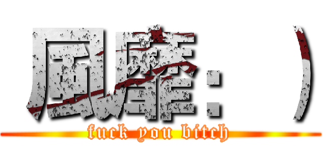  風靡：） (fuck you bitch)