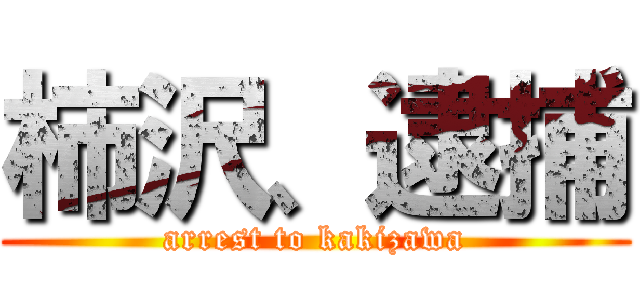 柿沢、逮捕 (arrest to kakizawa)