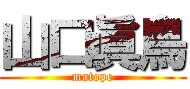 山口眞鳥 (matope)