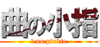 曲の小指 (迷 no pinkie)