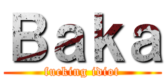 Ｂａｋａ (fucking idiot)