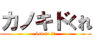 カノキドくれ (bed in しろ)