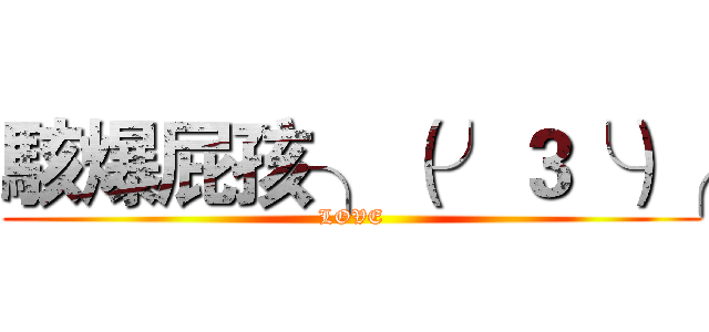 駭爆屁孩╮（╯３╰）╭ (LOVE)